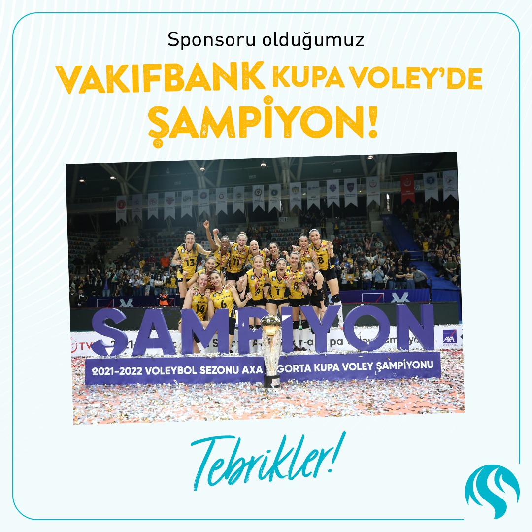 Sponsored by VakıfBank Spor Kulübü Cup Volley champion! Congratulations VakıfBank