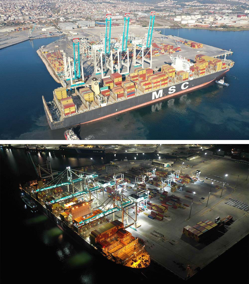 We completed the operation of MSC's ship BEATRICE with a length of 366 meters